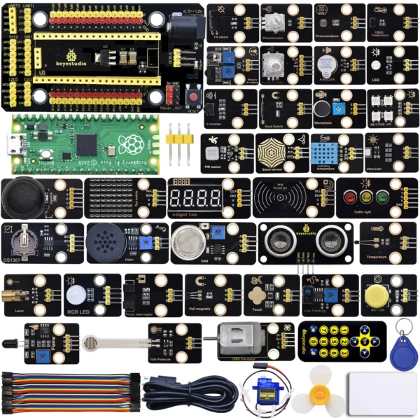 Raspberry Pi Pico 24 37 42 in 1 Sensor Starter Kit DIY Kit Electronics For Python Programming